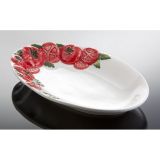 (02) ovale Tomatenplatte "Rosso" 30x19
