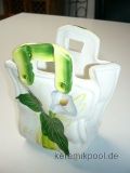 Klicken um zu vergrößern (07) kleine Calla Blumenvase in Form einer Tasche 14,5x9,5