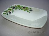(28) rechteckige Oliven Servierplatte "elite" 31x21,5