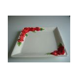 (20) quadratische Tomaten Servierplatte "elite" 27,5x27,5