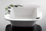(03) quadratische Oliven Beistellschale "Oliva" 16x5,5