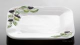 (09) quadratischer Oliventeller "Oliva" 19,5x2