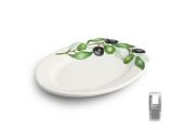 (02) ovaler Antipastiteller, Oliven "Oliva" 21x17