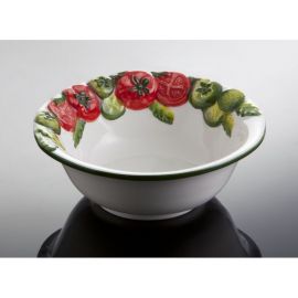 Klicken um zu vergrößern (12) runde Tomaten Beistellschüssel "Rosso/Verde" 17,5x6