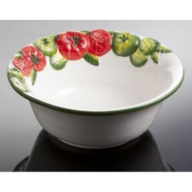 Klicken um zu vergrößern (13) runde Tomatenschüssel "Rosso/Verde" 26x9,5