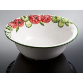 (14) gro&szlig;e runde Tomatensch&uuml;ssel "Rosso/Verde 34x11,5