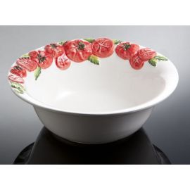 (06) gro&szlig;e runde Tomatensch&uuml;ssel "Rosso" 34x11,5