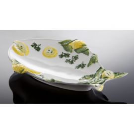 Klicken um zu vergrößern (10) Teller in Fischform weiß 29x20