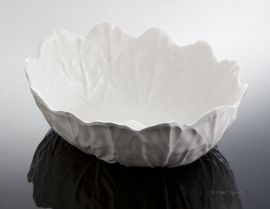 (08) wei&szlig;e ovale Salatsch&uuml;ssel 29x25