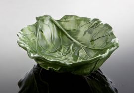 (01) Salat Beistellschale in Blattform 20,5x18,5