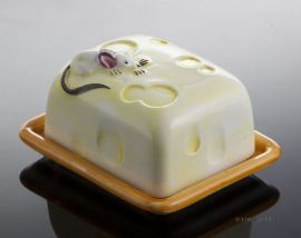 (15) Butterdose mit Maus "Formaggio" f&uuml;r 125gr. Butter 11,5x7,5