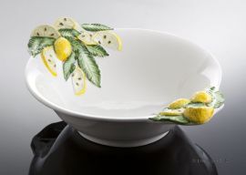 (19) gro&szlig;e runde Zitronensch&uuml;ssel "Limoni" 30x11