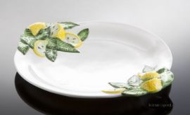 (22) runder Zitronen Servierteller Servierplatte "Limoni" 30x4