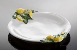 Klicken um zu vergrößern (21) runder Zitronen Servierteller Frühstücksteller "Limoni" 22x2,5