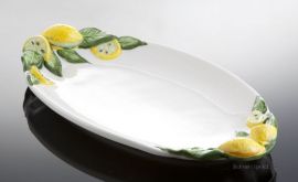 Klicken um zu vergrößern (23) ovale Zitronen Servierplatte "Limoni" 32x20