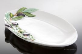 Klicken um zu vergrößern (08) ovale Olivenplatte "Oliva" 31x19,5