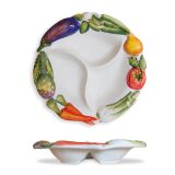 (03) Gemüse Servierschale 3-geteilt 35x6