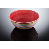 (07H) runde Schale mit Streifen L Rot 30x12