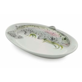 Fisch-Teller Servierschale für Fisch und Meeresfrüchte aus Keramik 17 cm 