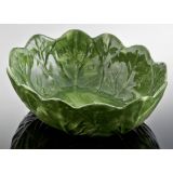 (06) große ovale Salat- Schale- Schüssel grün 31x26x9