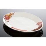 (02) ovale Wurstplatte 44x32