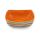 (03K) quadratische Schale mit Streifen orange 26x26