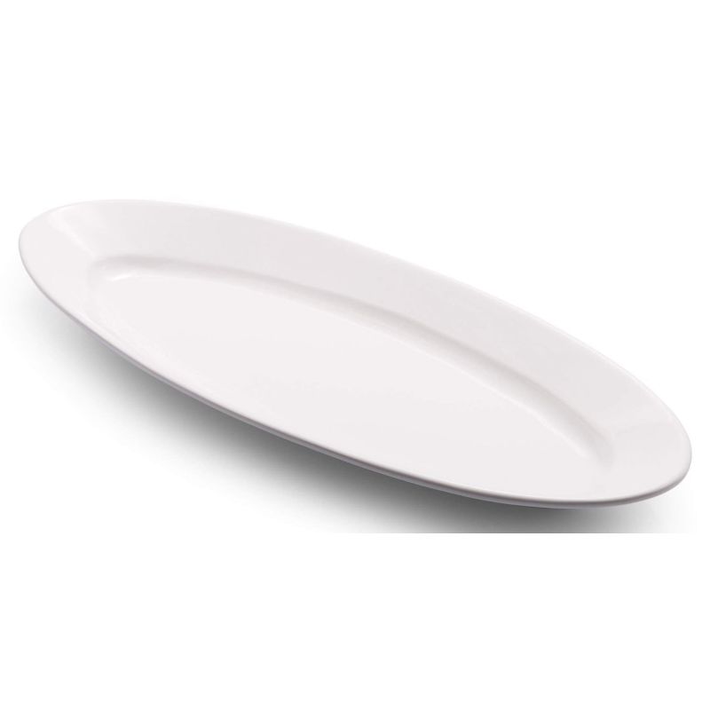 08) weiße längliche Servierplatte 40x16, 14,50 €