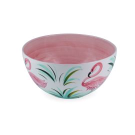 (09) große runde Flamingo Schüssel 25,5x13
