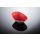 (07A) ovale Schale mit Streifen S Rot 21x15