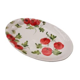 (31b) ovale Tomaten-/Capreseplatte "Toscana" 31x20