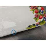 rechteckige lange Beerenplatte 41x15 cm II-Wahl