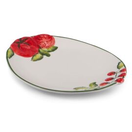 (17a) ovale Tomaten- Caprese Servierplatte "Pomodoro" 32x24