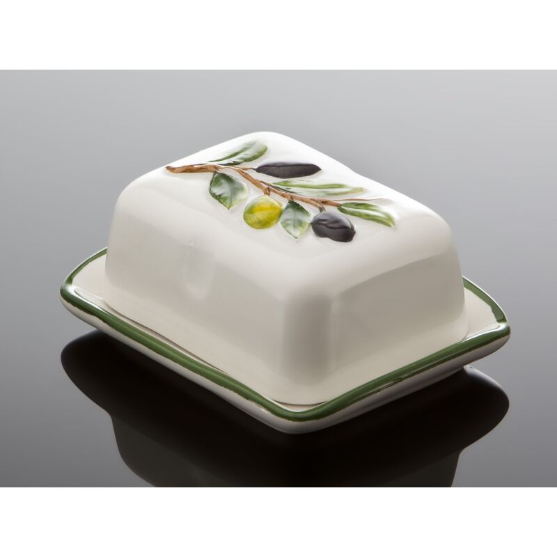 01A) Butterdose mit Olivendekor 125gr. Butter 13x10, 17,00 €